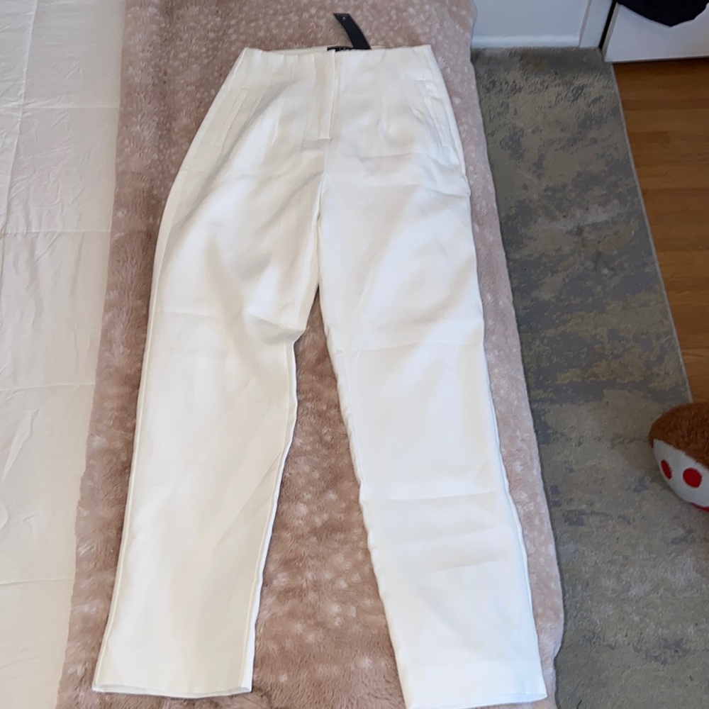 Lulus Ivory Straight Leg Trouser Pants